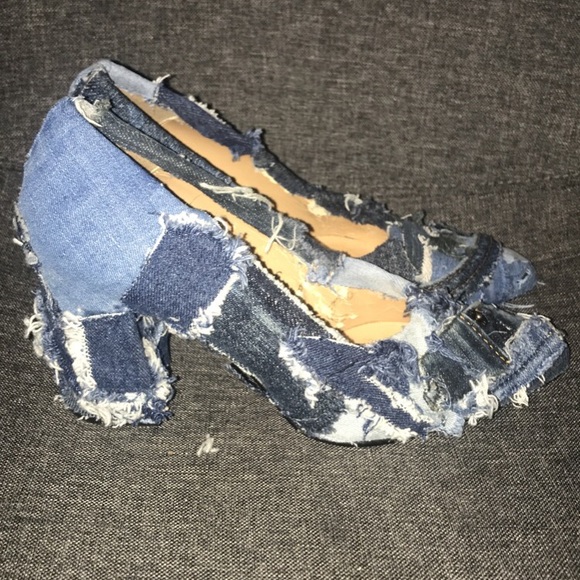 Custom Denim Block Clogs🔥🔥 - Picture 4 of 7